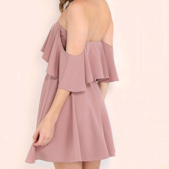 SHEIN Flounce Bardot Skater Dress - Picture 2 of 3
